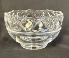 Tiffany & Co. Signed Crystal Raised Heart Rimmed Bowl