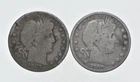 1892-1915 Lot 2 1907-D 1906-D Barber 90% Half Dollars - Coin Collection *994