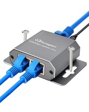ethernet Splitter 1 to 2 ethernet hub 2 Port,RJ45 Cable Splitter fixable RJ45...