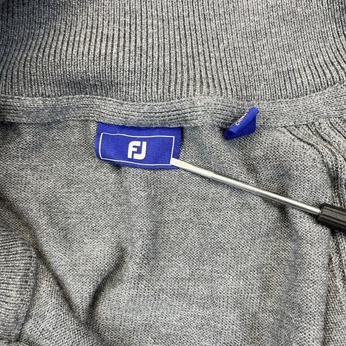 FJ Foot Joy Half Zip Sweater Mens Large Performance Mid Layer Wool Blend Golf - Picture 2 of 9