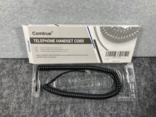 Comtrue Telephone Handset Cord, Universally Compatible, 1 Pack, New Black