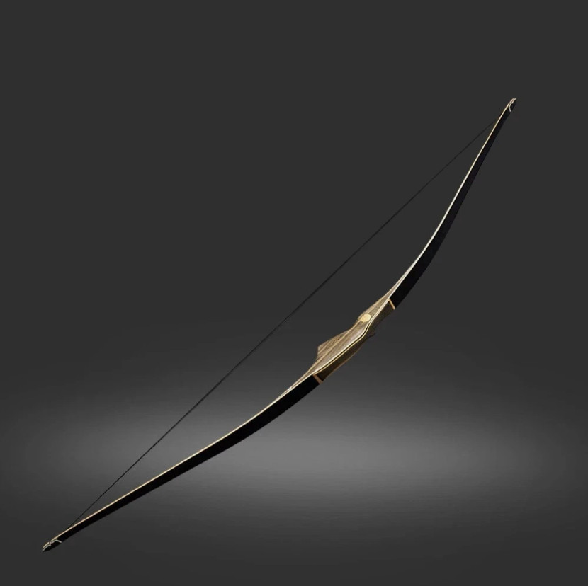 AF 65lb One Piece Longbow 62" Traditional Archery Bamboo Glass Black Walnut Adul