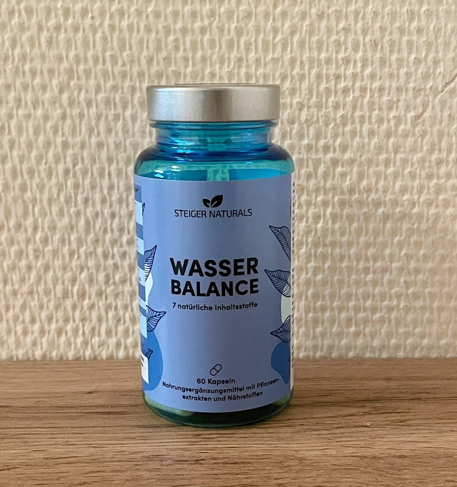 Steiger Naturals Wasser Balance 60 Kapseln natürlicher Entwässerungs Komplex NEU