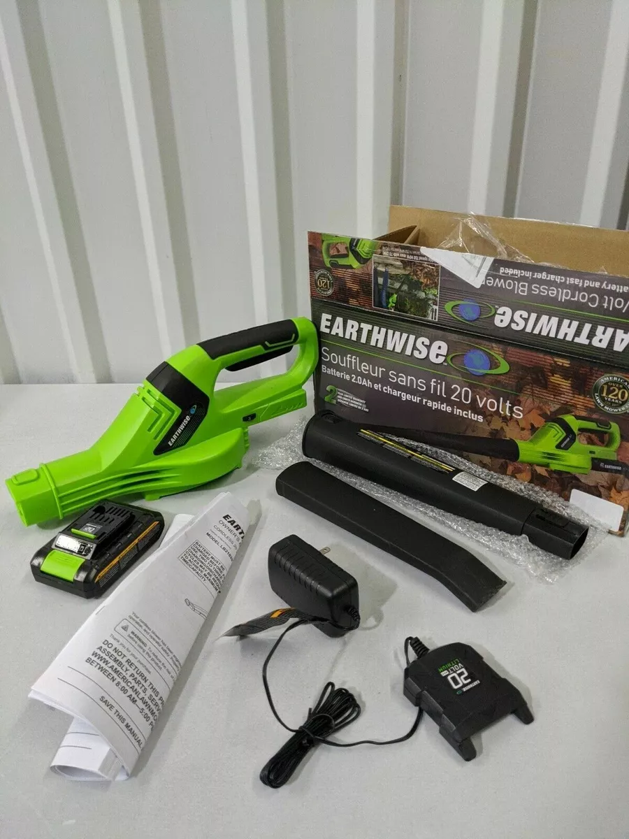 Earthwise 20V Cordless Blower cord free blower 130MPH air speed