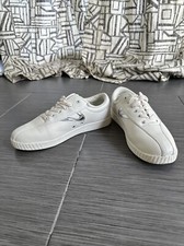 Tretorn White  Silver Leather Sneakers Sz9