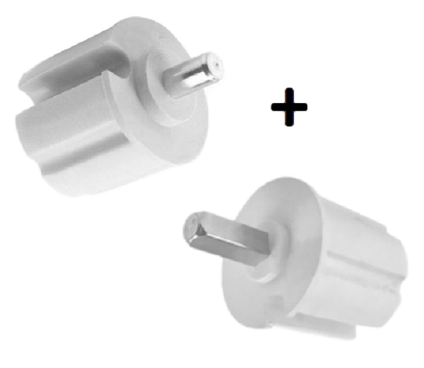 Coppia Calotta Tenda Da Sole Perno Quadro Perno Tondo Per Rullo Diametro 44 Mm - Foto 7