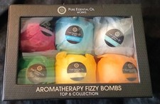 Rare 2017 Top 6 Collection Aromatherapy Fizzy Bath Bombs 3.3oz x 6 New Sealed