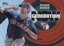 SHANE BIEBER /299 TOPPS GENERATION NOW BLACK HOLO FOIL GUARDIANS #13 2022 22