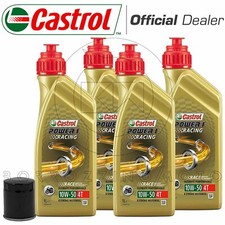 TAGLIANDO OLIO CASTROL POWER 1 RACING 10w50+FILTRO HONDA 400 Silver Wing-T 2011