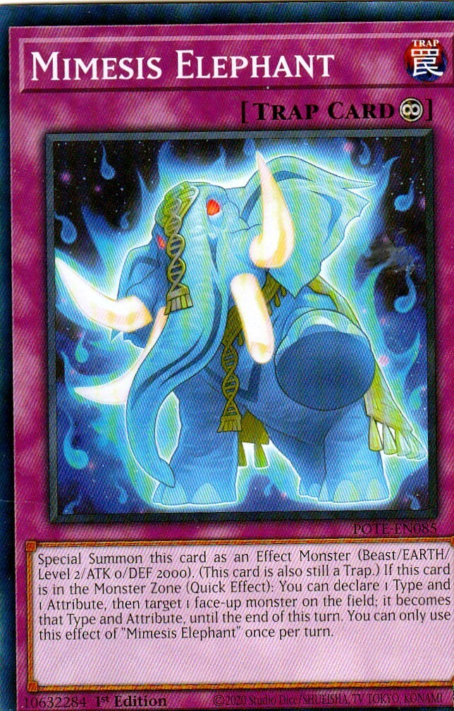 YUGIOH CARD 3 X MIMESIS ELEPHANT POTE-EN085 1ST EDITION | eBay