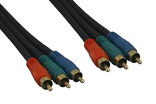 6Ft-25Ft Premium 3 RCA RGB Component Video Cable M/M Gold Plated Connector HDTV