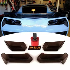 Rear Tail Light Blackout Lens Kit For Chevy Corvette C7 2014-2019 Smoked Acrylic