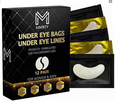 2 in 1 Under Eye Patches 12 Pairs, Under Eye Lines, Under Eye Bags, Eye Masks fo
