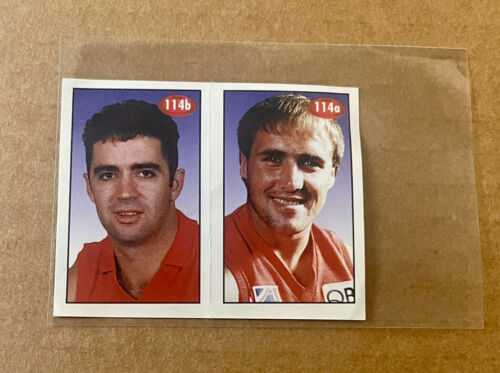 1996 AFL Select Stickers Tony Lockett #114A / Garry Lyon #114B 🔥 - Picture 1 of 2