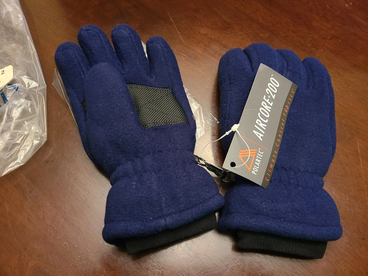 NEW Polartec Aircore 200 Youth Classic Navy Blue Gloves Medium