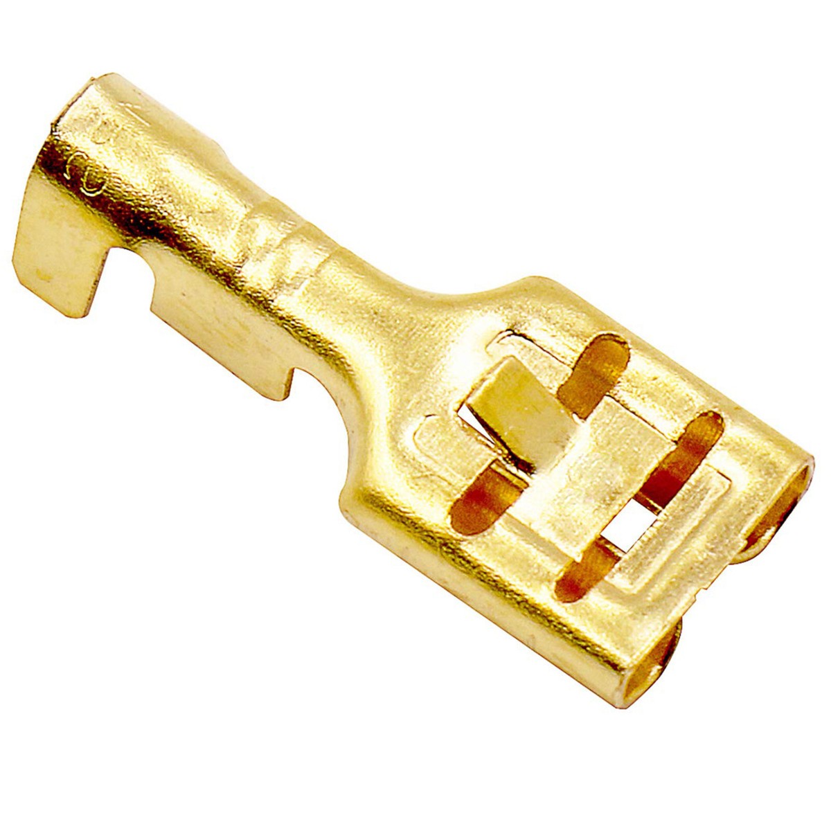 100 X TERMINALE SICUREZZA CAVI CAPOCORDA CONTATTO FASTON FEMMINA 6,3MM - Foto 4