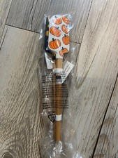 NEW Williams Sonoma Set of 2 Halloween Wood Mini Spatulas Candy Corn & Pumpkins