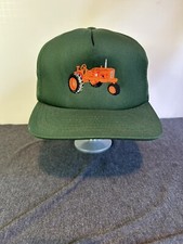 Vtg Antique Tractor Trucker SnapBack Hat Cap Green Farming Made In USA NWOT HB8