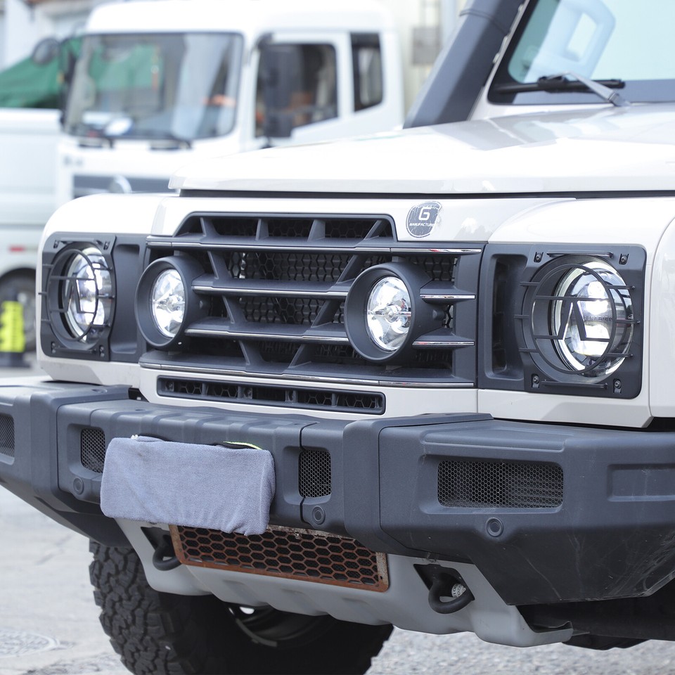 Mattschwarze Scheinwerferschutzgitter Für Ineos Grenadier 2020-2024 - Carbon Stahl