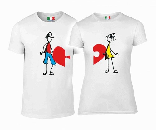 MAGLIETTE COPPIA LUI LEI COPPIE DUE T-SHIRT MAGLIE UGUALI IDEA REGALO  COPPIA | eBay