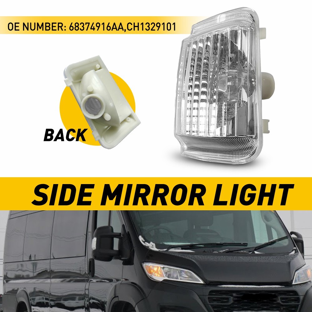 RH Mirror Turn Signal Lamp Cover For Lens ProMaster Ram 1500 2500 3500 14-23
