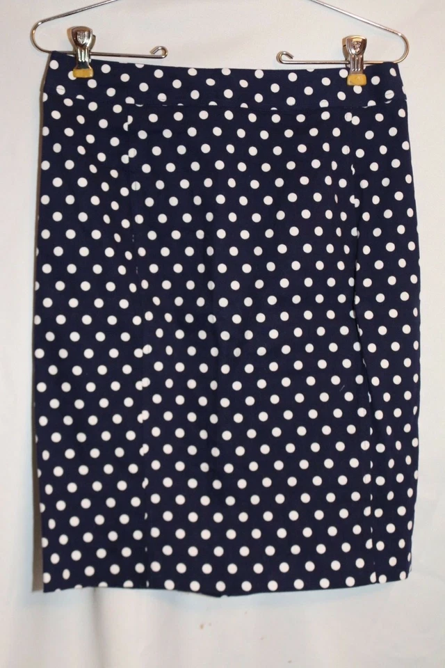 NEW!! Pixley for Stitch Fix "June Polka Dot Skirt" Navy/White; Small - Image 3 of 4