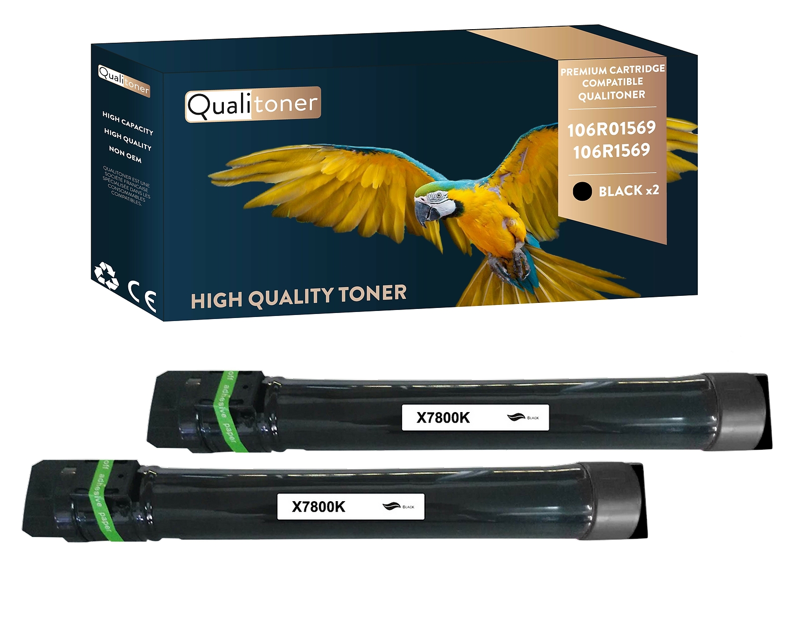 Toner 106R01569 noir compatible Xerox pour imprimante laser de bureau