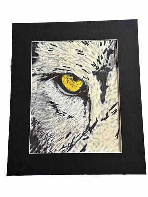 Mark Leary Wolf Kunst Aquarell Gemälde Wolf hat sein Auge auf uns