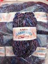 Knitting Wool Patons Harvester Chunky 10X50g Multicoloured Purple 72%Wool 