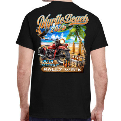 2025 Myrtle Beach Bike Rally Chill Beach T-Shirt No Harley