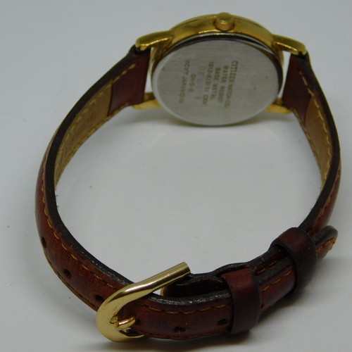 CITIZEN 1012K13131 CKK Genuine Leather Quartz Analog Women's Watch New