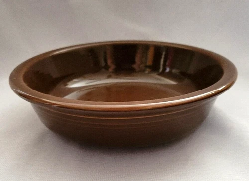 SET OF 2 HOMER LAUGHLIN FIESTA CHOCOLATE BROWN SOUP BOWLS 7"