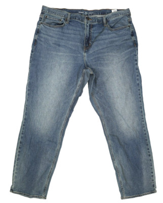 Old Navy Basic Athletic Taper Jeans Medium Wash Denim Pockets Mens 42x32
