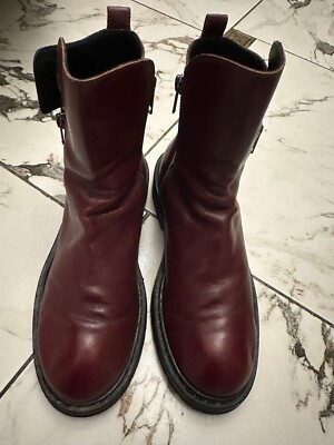 ANN DEMEULEMEESTER Leather ankle boots chelsea shoe size 38EU/8US