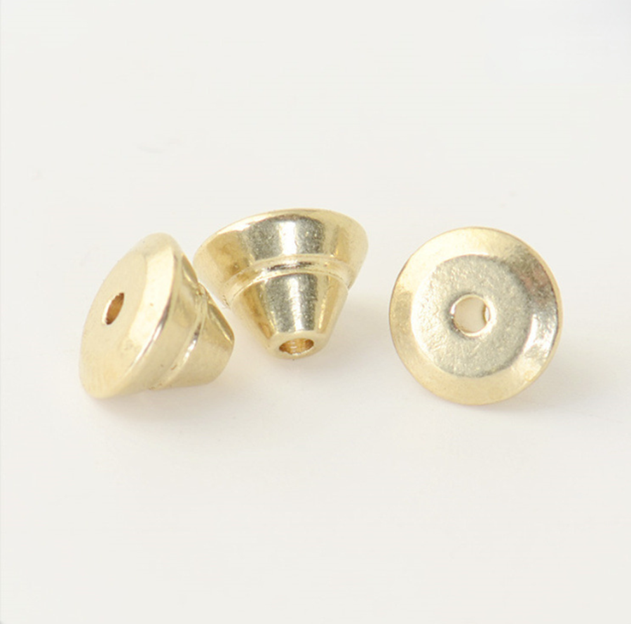 100pcs 7*5mm Brass Fishing Beads Spinner Lure Body Spinnerbait Making