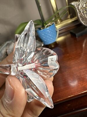 MINT Swarovski Orchid Blossom Flower with Pink Center Figurine
