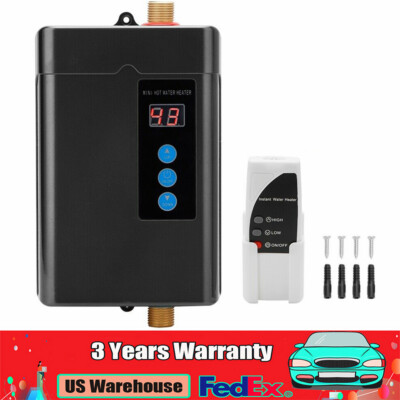3000W 110V Electric Tankless Instant Hot Water Heater Kitchen Tap Faucet