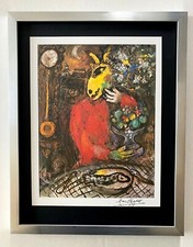 🔥 MARC CHAGALL | ORIGINAL VINTAGE 1975 PRINT | SIGNED | MOUNTED AND FRAMED