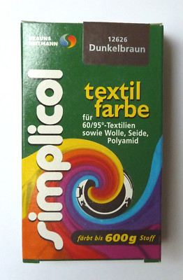   RESTPOSTEN Simplicol Textilfarbe 25g DUNKELBRAUN von Brauns-Heitmann  
