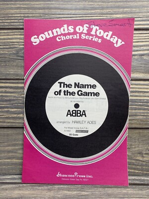 Vintage Sheet Music The Name Of The Game Abba Benny Andersson 1978