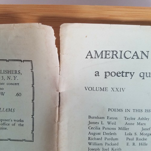 AMERICAN WEAVE: A Poetry Quarterly - Vintage Summer 1959 Booklet - Foto 9 di 9