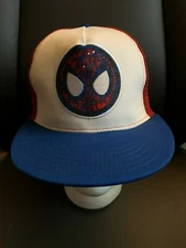 New with Tags NWT Amazing Spider-man Trucker SnapBack Flat Brim Bill Hat OSFM