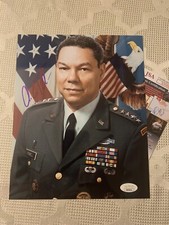 General Colin Powell Signed 8 X 10 Photo Autographed JSA Authentication COA