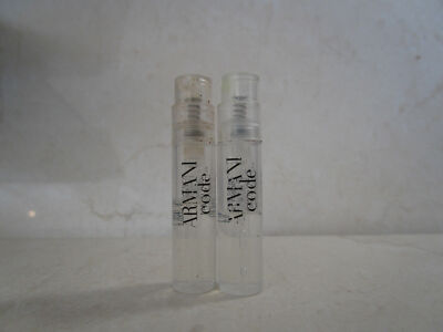 GIORGIO ARMANI ARAMNI CODE POUR HOMME EAU DE TOILETTE 0.04 OZ (LOT OF 2) DETAILS
