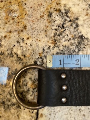 J. Jill Black Womens Leather Belt Silver Buckle BLT174011 Sz  display picture 2