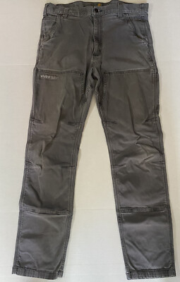 Vintage Men's Carhartt Double Knee Carpenter Pants 36x36 Grey | eBay