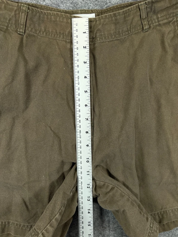 Pantalones Cortos Westbound Para Mujer 12 Verde Carga Chino Sarga 100% Algodón Tiro Alto Informales Foto 3 de 4