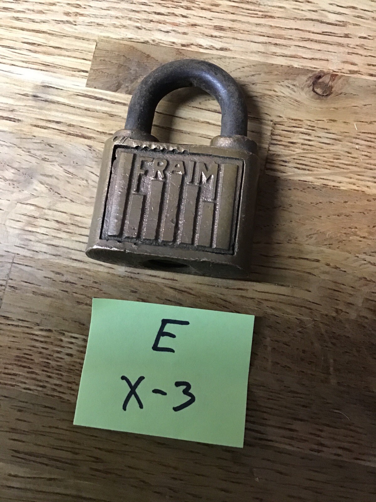 FRAIM SLAYMAKER FS Padlock Brass Old Vintage Embossed Lock (no key) | eBay