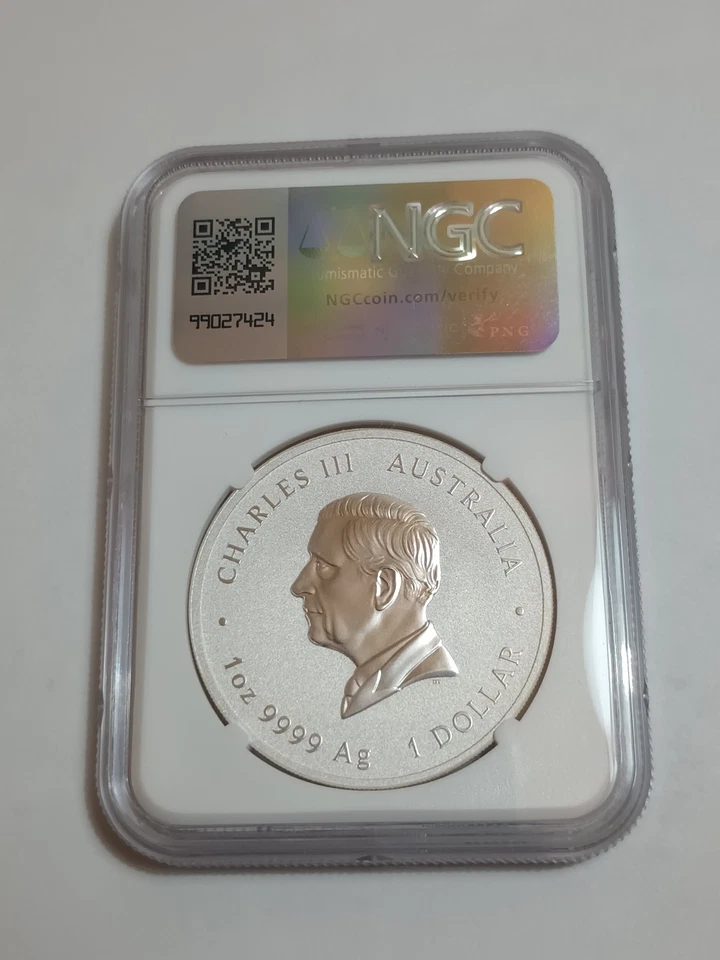 2025P AUSTRALIA S$1 .9999 FINE SILVER YEAR OF THE SNAKE GRADED NGC MS70 PERFECT  - Image 2 of 4