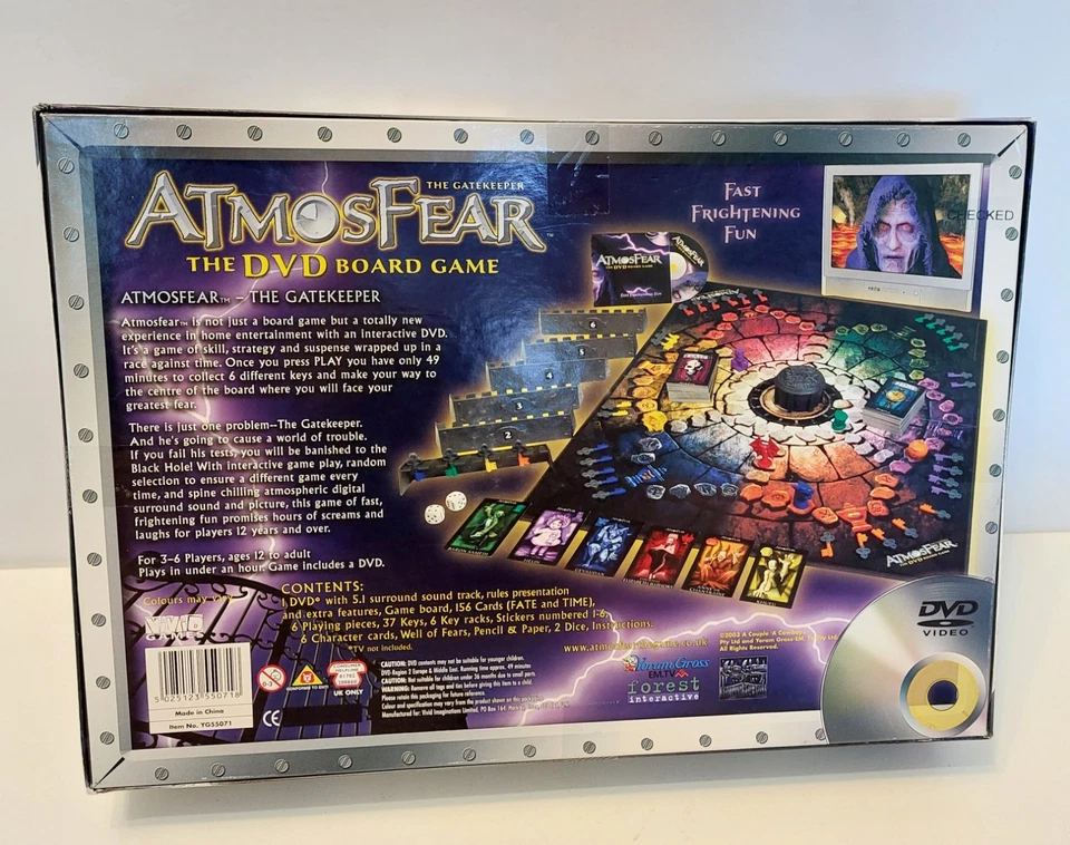 AtmosFear Atmosphere The Gatekeeper DVD Board Game 2003 Complete - Image 4 of 4